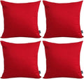 Thmyo 4-Pack 100% Cotton Comfortable Solid Decorative Throw Pillow Cases Square by Thmyo