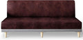 molasofa Leather Like Stretch Futon Slipcover Armless Futon Bed Sofa Cover by Molasofa