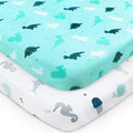 Pack and Play Sheets Fitted, Mini Crib Sheets 2 Pack, Playard Sheets Compatible by SpringspiritBedding