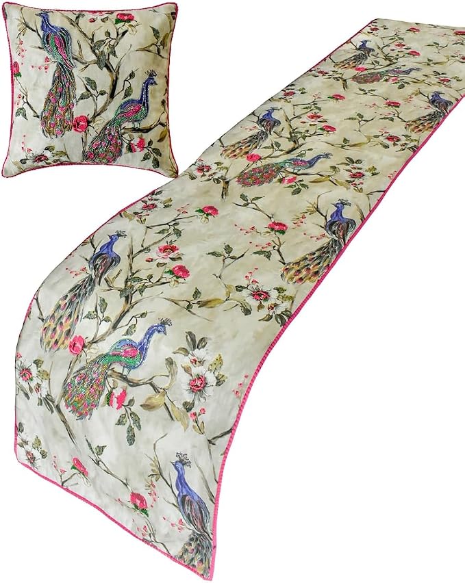 The HomeCentric King/Queen/Twin Pink & Purple Decorative King 90"x18" Bed - Image 4