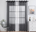 PI Sheer Curtains with Grommet, Airy Voile Textured, Modern Window Draperies by PI