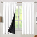 BGment White Blackout Curtains for Bedroom 63 Inch Length, Thermal Insulated by BGment