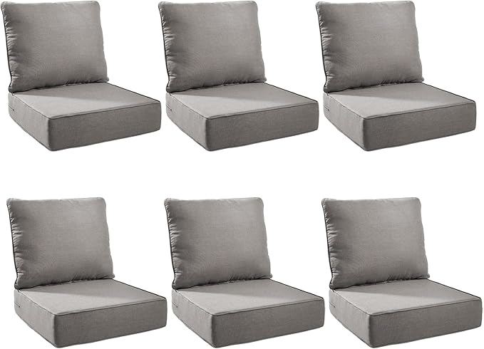 Outdoor Cushion Set for Furniture Patio Furniture, UV Resistant, Water Resistant by PLANNTONNEO