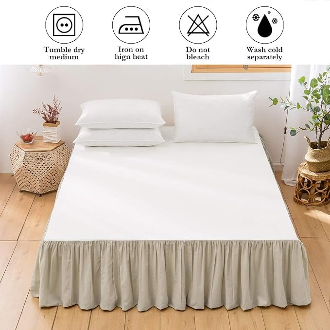 BISELINA French Linen Bed Skirt - Image 6