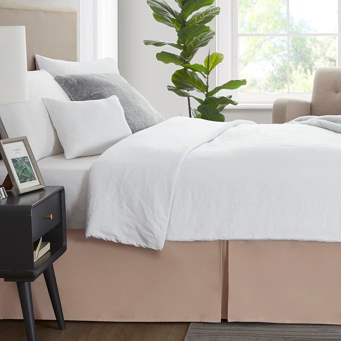Nestl Taupe Full XL Bed Skirt - Image 3