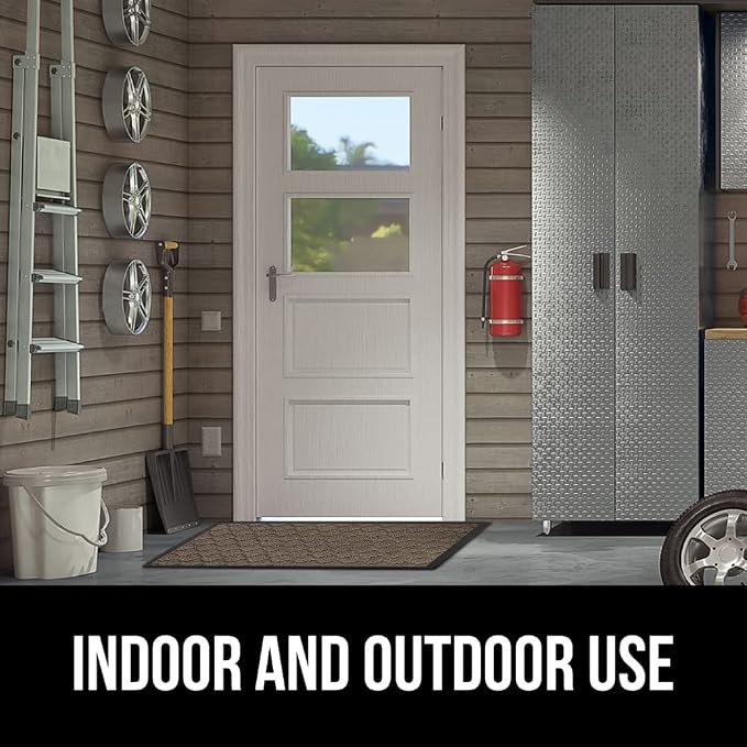 GORILLA GRIP 100% Waterproof All-Season WeatherMax Doormat, US Designed Natural - Image 9