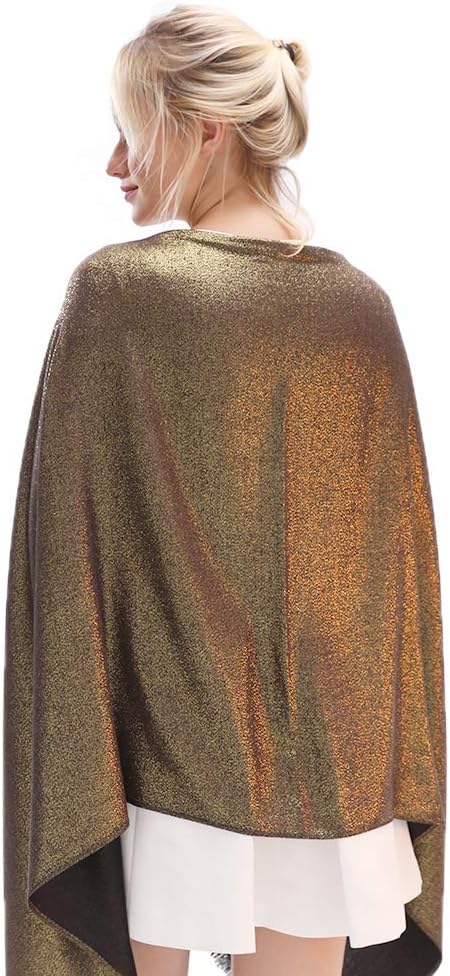 LMVERNA Women's Sparkling Metallic Soft Pashmina Shawls and Wraps Scarf in - Image 7