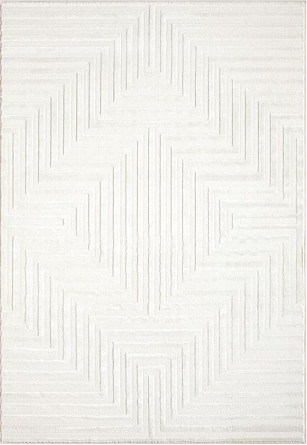Abani Neutral Cream Area Rug 5' x 8' - Image 3
