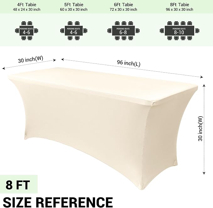 Obstal 6 Pack Stretch Spandex Table Covers - Image 4