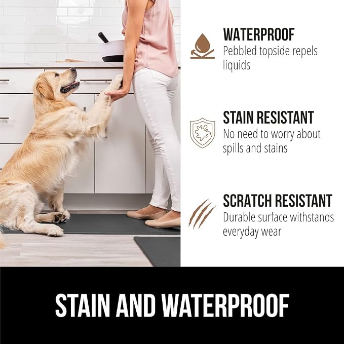 GORILLA GRIP 2 Pack Comfortable Cushioned Kitchen Mats - Image 4