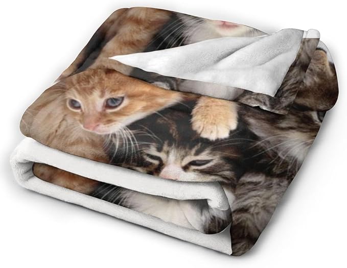 HGOD DESIGNS Cats Throw Blanket Ultra Soft Warm All Season Kittens Family Cats - Image 4