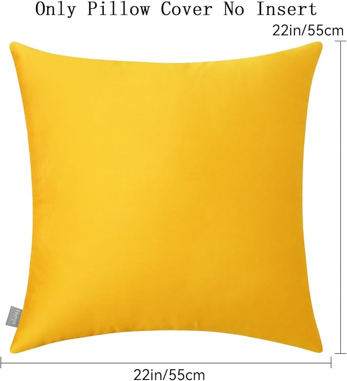 Thmyo 4-Pack 100% Cotton Comfortable Solid Decorative Throw Pillow Case Square - Image 6