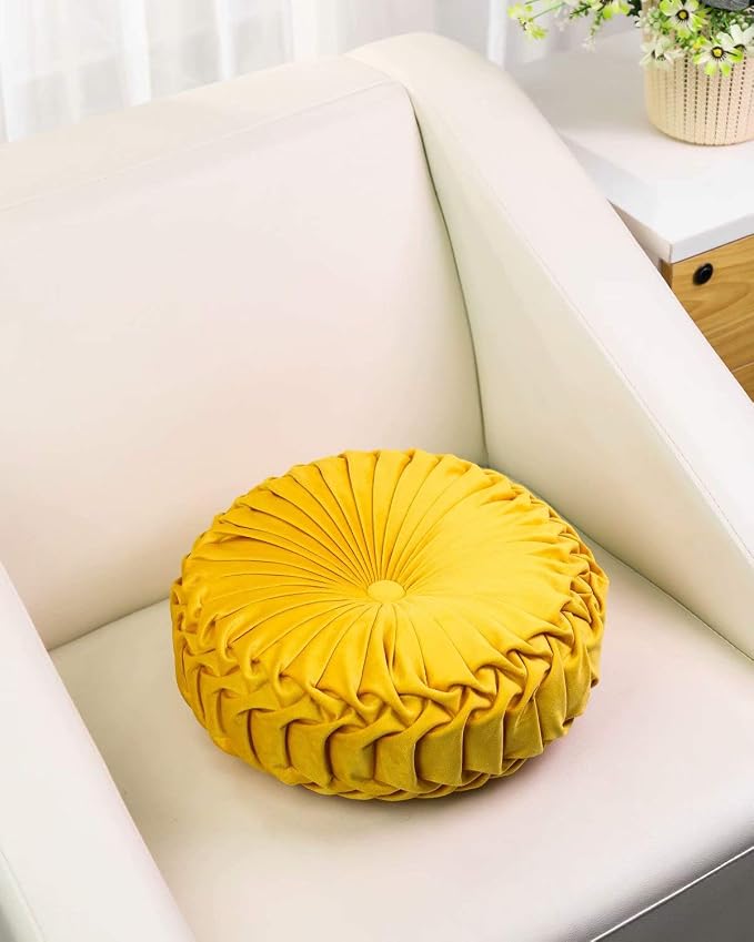 HLOVME Throw Pillow for Couch Decorative 3D Pumpkin Round Velvet Cushion for - Image 3