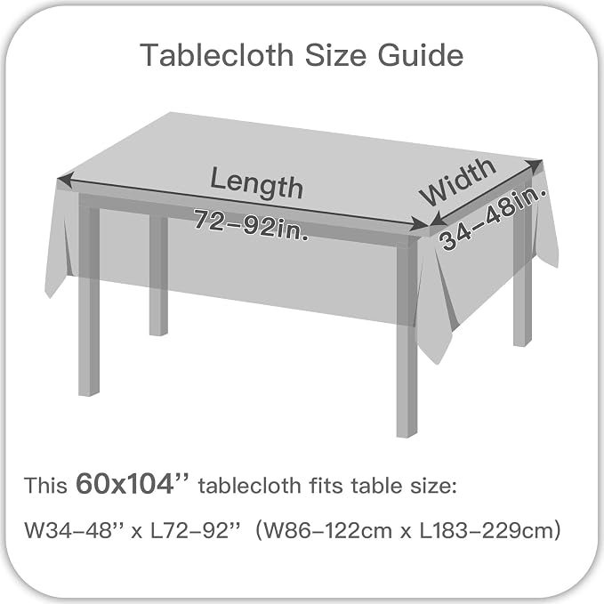 maxmill Slubby Texture Tablecloth Water Resistance Antiwrinkle Spillproof Soft - Image 7