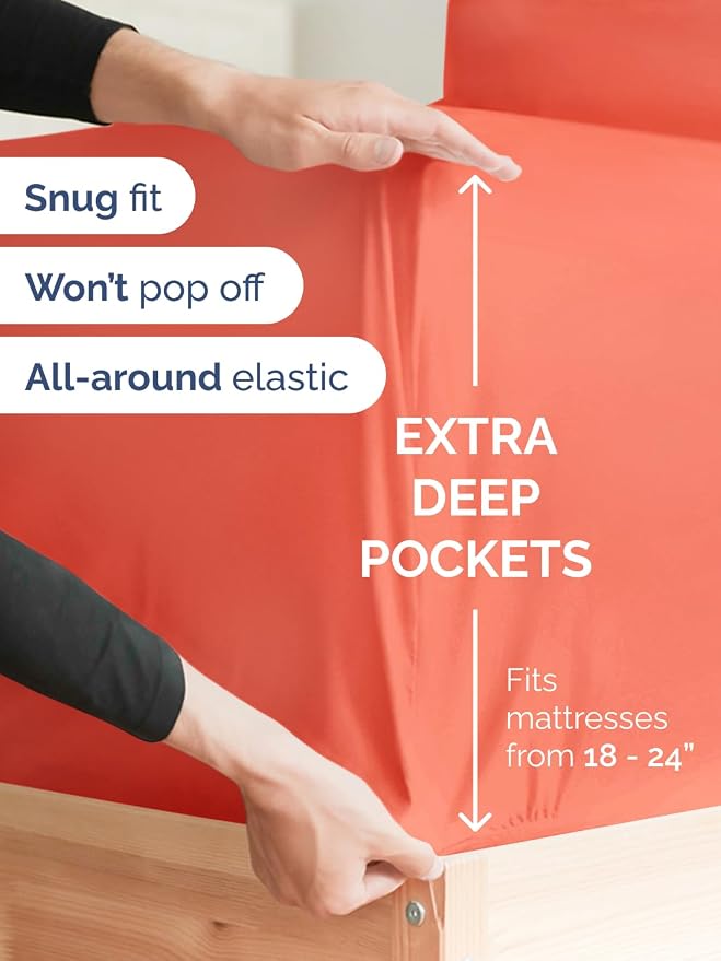 Extra Deep Full Fitted Sheet - Image 2