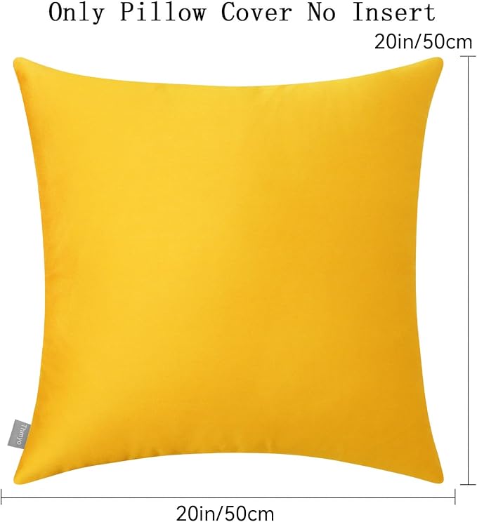 4-Pack Cotton Comfortable Solid Decorative Throw Pillow Case Square Cushion - Image 6