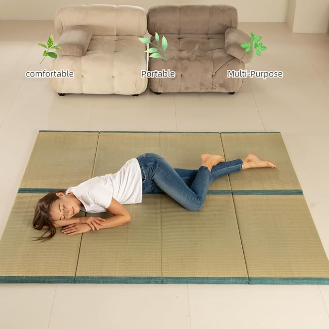 MustMat Japanese Floor Mattress Foldable Tatami Mats Folding Tatami Futon - Image 3