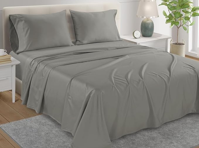100% Cotton Sheets King Size Sheets Set, 800 Thread Count Sateen Weave Luxury - Image 2