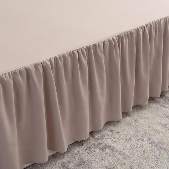 TSUTOMI Bed Skirt Queen Size Ruffled Bed Skirt - Image 3