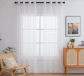PI Outdoor Sheer Curtains Panels, Grommet Top Casual Voile Sheer Draperies by PI