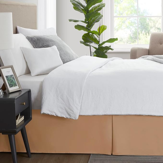 Nestl Light Brown Full Bed Skirt - Image 3