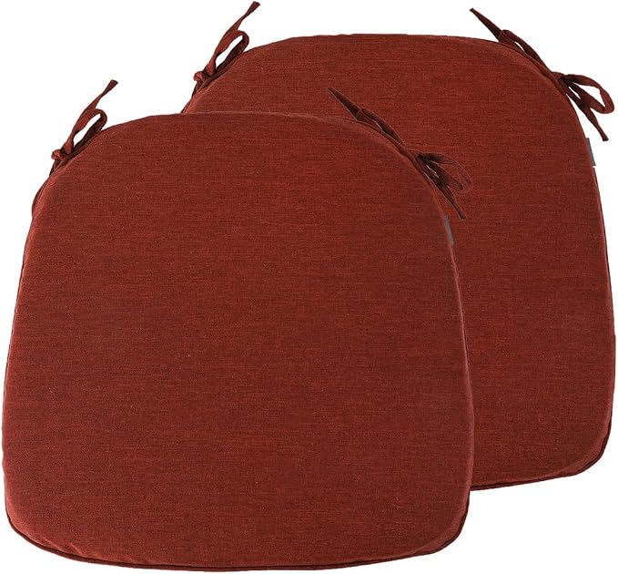 Outdoor Chair Cushions Set of 2, Patio Seat Cushion 17"x16"x2", U-Shaped Dining - Image 5