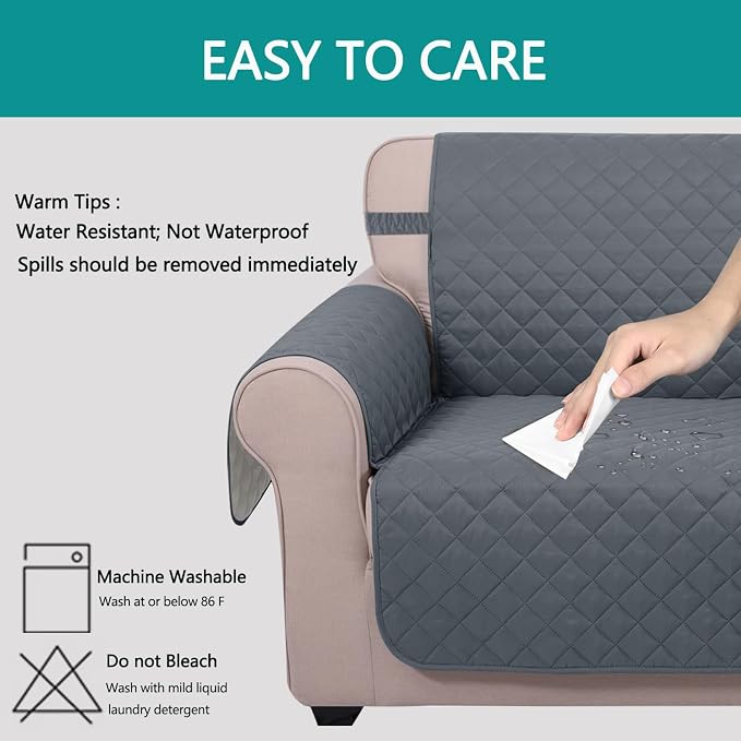 U-NICE HOME 4 Seater Sofa Cover 91 Inch Large Couch Covers - Image 5