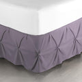 Nestl Grayish Purple Bed Skirt Cal King Size, Pinch Pleat Cal King Bed Skirt by Nestl