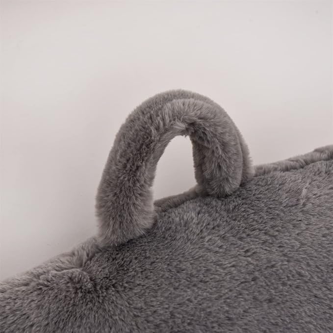 Holawakaka Standard Faux Fur Bed Rest Pillow - Image 7