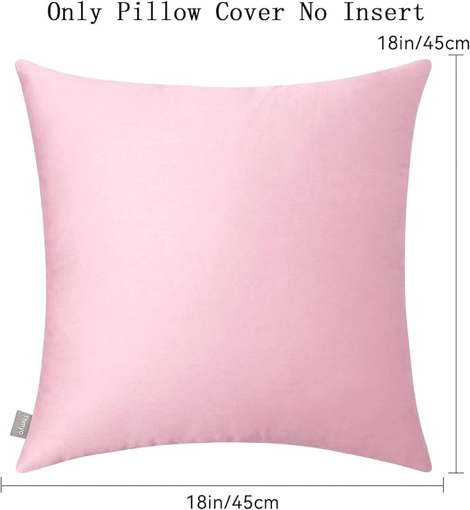 Thmyo 4-Pack 100% Cotton Comfortable Solid Decorative Throw Pillow Case Square - Image 4