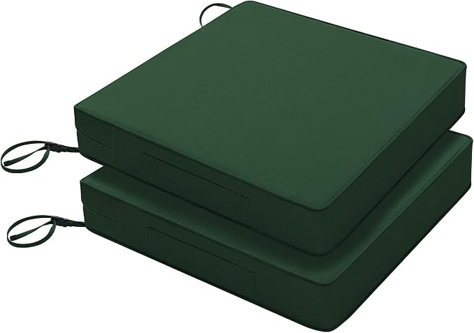 Favoyard Patio Chair Cushions 18 x 18 x 3 Inch Waterproof Outdoor Seat Cushions by OutdoorFurnitureAccessories
