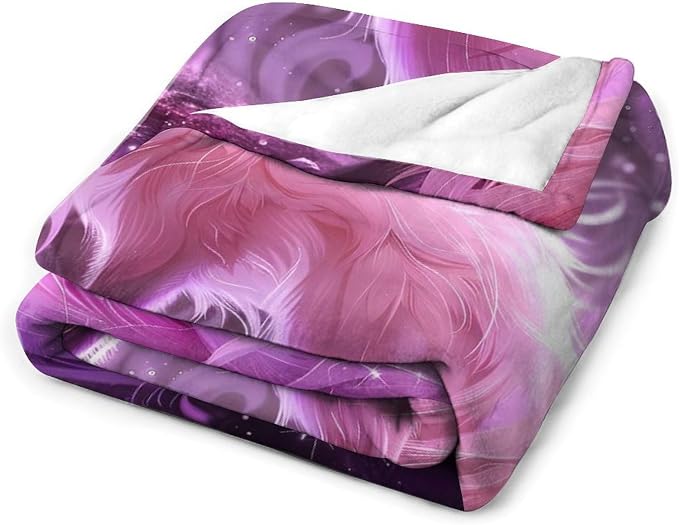 Pink Fox Throw Blanket Fox Blankets Gifts - Image 3