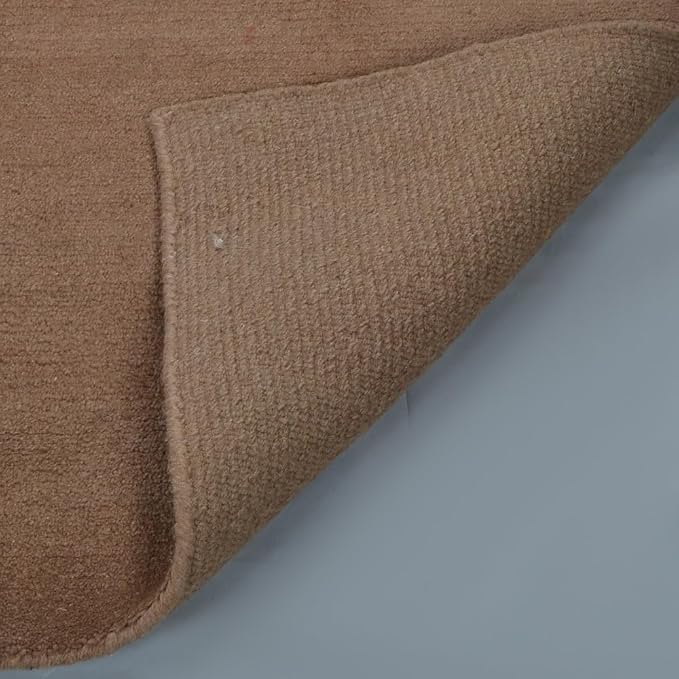Rugsotic Carpets Hand Knotted Gabbeh Wool 9'x12' Area Rug Solid Camel L00111 - Image 4