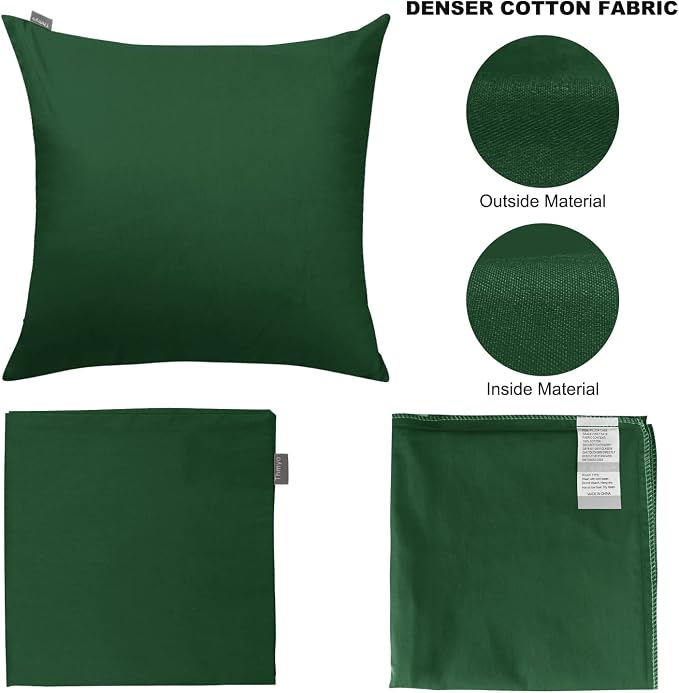 4-Pack 100% Cotton Comfortable Solid Decorative Throw Pillow Case Square - Image 7