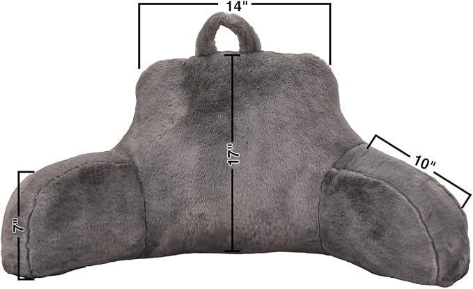 Holawakaka Standard Faux Fur Bed Rest Pillow - Image 5