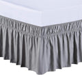 MEILA Wrap Around Bed Skirt Three Fabric Sides Elastic Dust Ruffled 18 Inch by MEILA