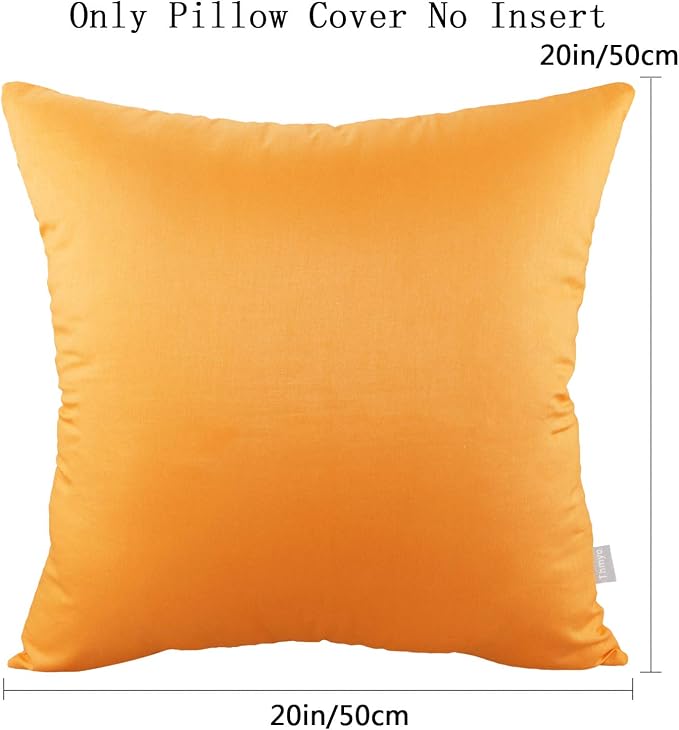 4-Pack 100% Cotton Comfortable Solid Decorative Throw Pillow Case Square - Image 2