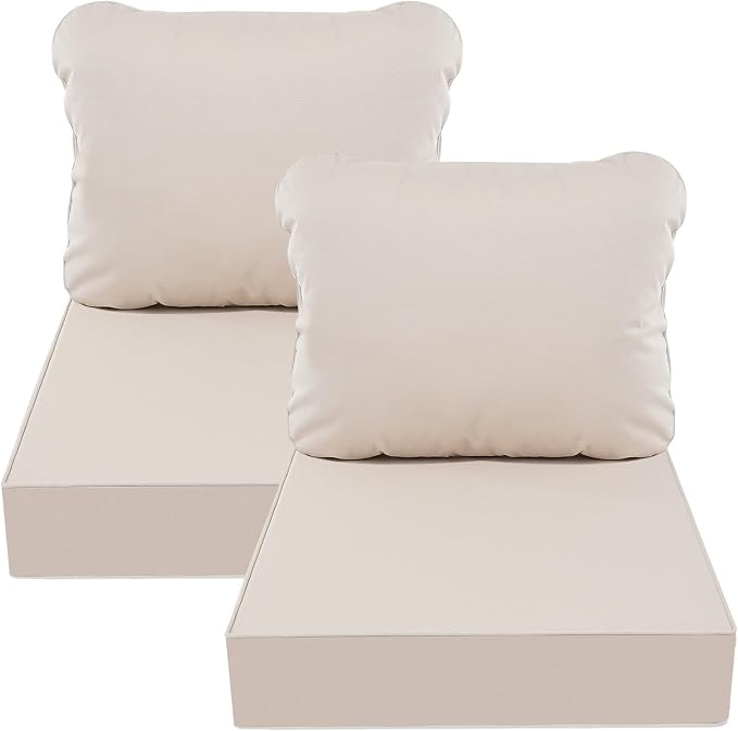 AAAAAcessories Outdoor Deep Seat Cushions, Waterproof, Fade-Resistant Patio by AAAAAcessories