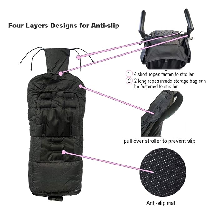 Christmas DIY Play Fun Waterproof Winter Stroller Bunting Bag Toddler, Width - Image 5