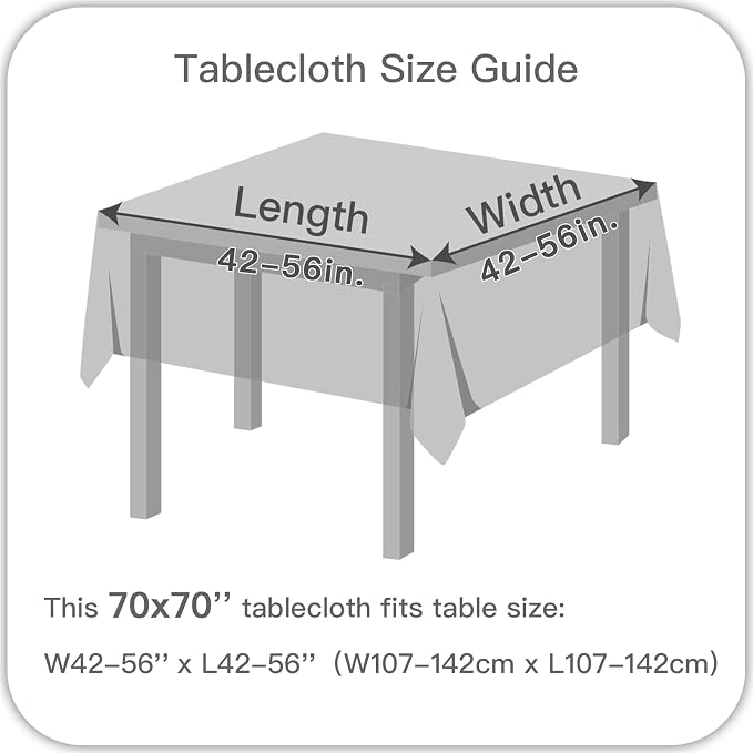 maxmill Square Tablecloth Water Resistance Antiwrinkle Spill Proof Linen - Image 7