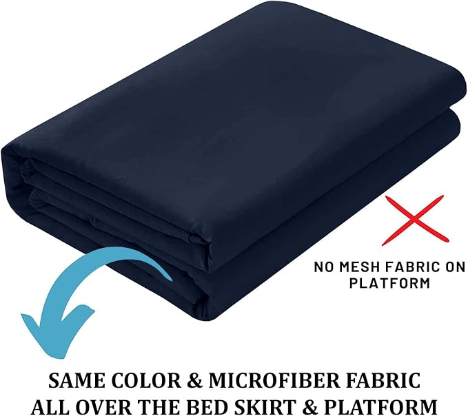 SKY BEDDINGS - Queen Size Ruffled Bed Skirt - 12 Inch Drop Dust Ruffle Bed - Image 5