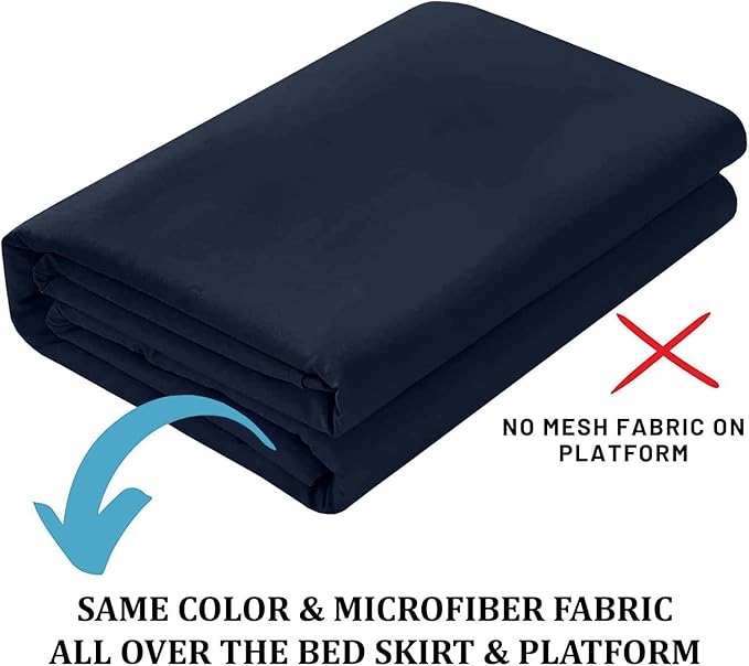 SKY BEDDINGS - Queen Size Ruffled Bed Skirt - 14 Inch Drop Dust Ruffle Bed - Image 5