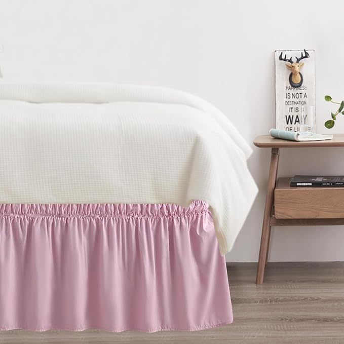 Queen Bed Skirt, Elastic Wrap Around Bed Skirt Queen Size, Bed Skirts - Image 7