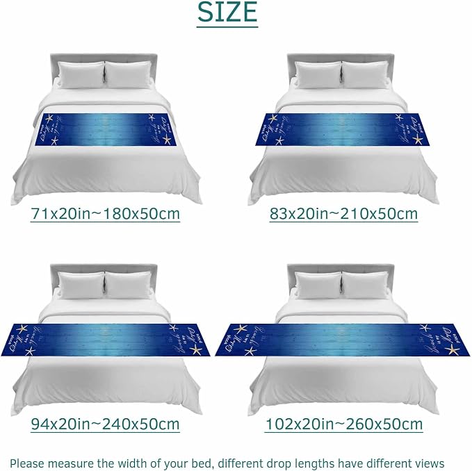 Happy Beach Place Marine Starfish Bed Runners - Image 8
