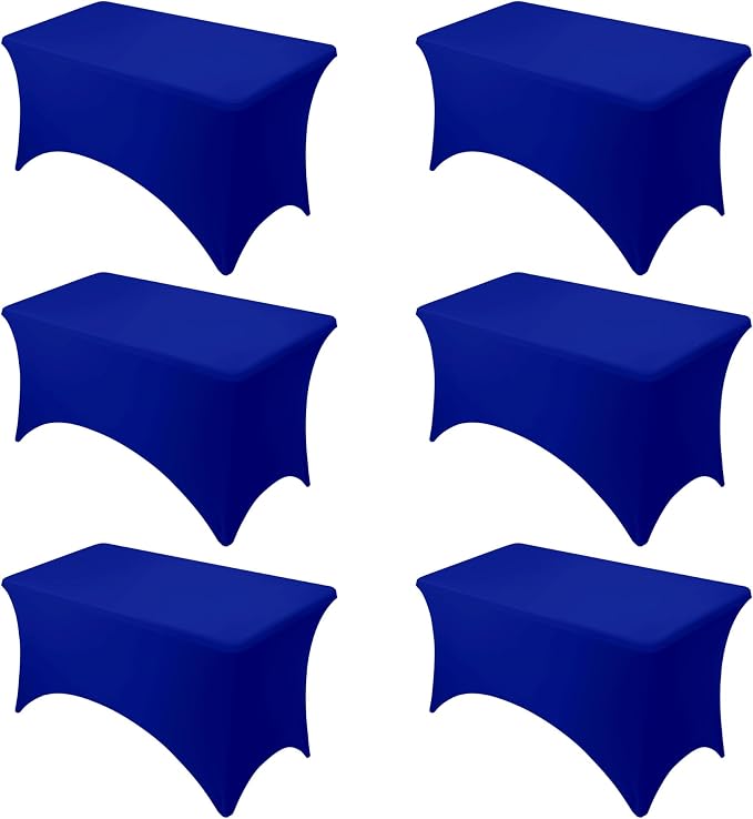6-Pack Premium Royal Blue Spandex Tablecloths by DailySet
