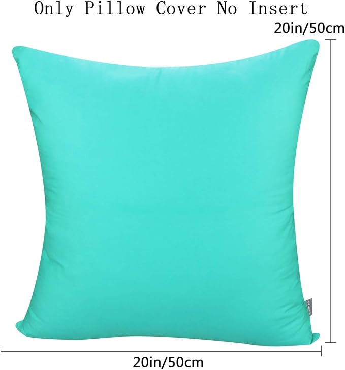 4-Pack 100% Cotton Comfortable Solid Decorative Throw Pillow Case, Thmyo Square - Image 2