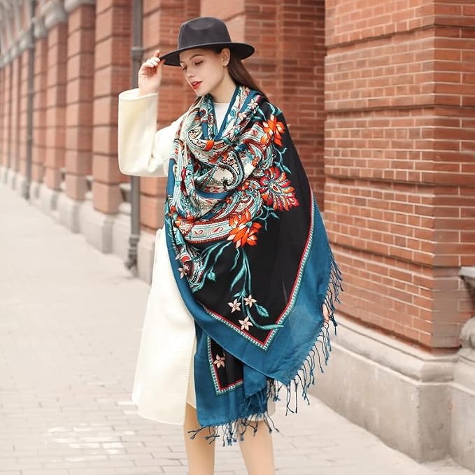 DANA XU 100% Merino Wool Pashmina Shawl - Image 7