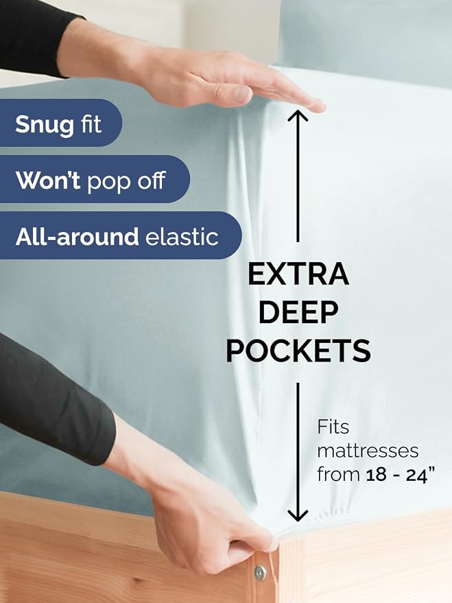 Extra Deep Twin Fitted Sheet - Image 2