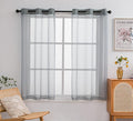 PI Grey Sheer Curtains 63 Inches Long by PI