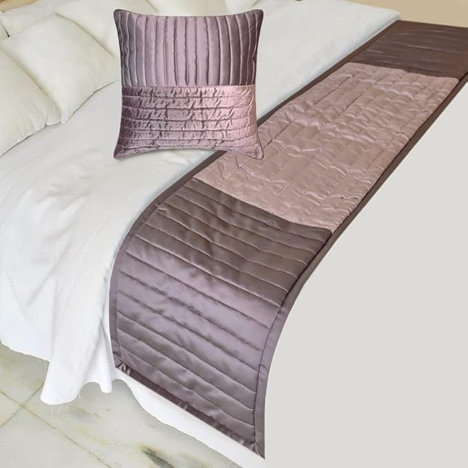 The HomeCentric King/Queen/Twin Purple Decorative Twin 53"x18" Bed Runner - Image 5